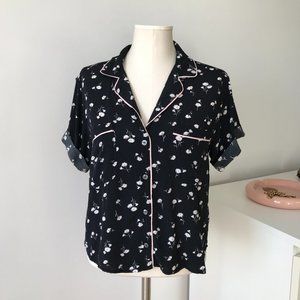 Abercrombie & Fitch Floral Short Sleeve Blouse